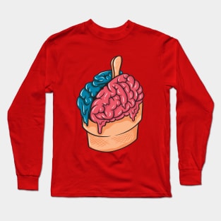 ice-cream brain illustration Long Sleeve T-Shirt